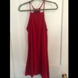 Red swing dress
